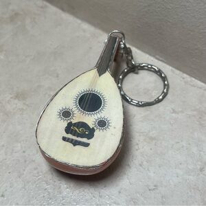Oud Wooden Musical Instrument Keychain